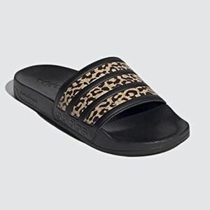 Adidas cheetah print slides - Size 6